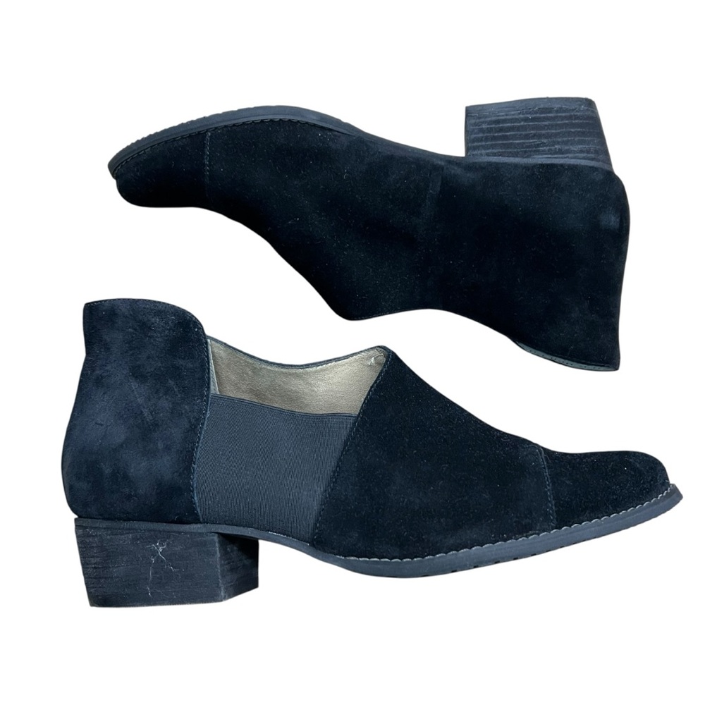 Blondo Black Suede Ankle Boots Leather Upper Size 10M